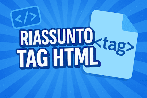 Copertina dell'articolo che rappresenta vari tag HTML